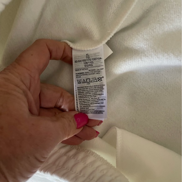 White Wide Leg GAP Sweatpants, XL - Picture 6 of 10